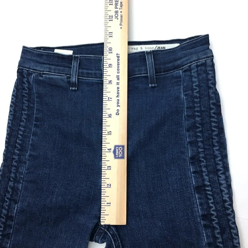 Rag & Bone Women's Jeans Skinny Side Leg Detail Dark Wash size 25 length 28